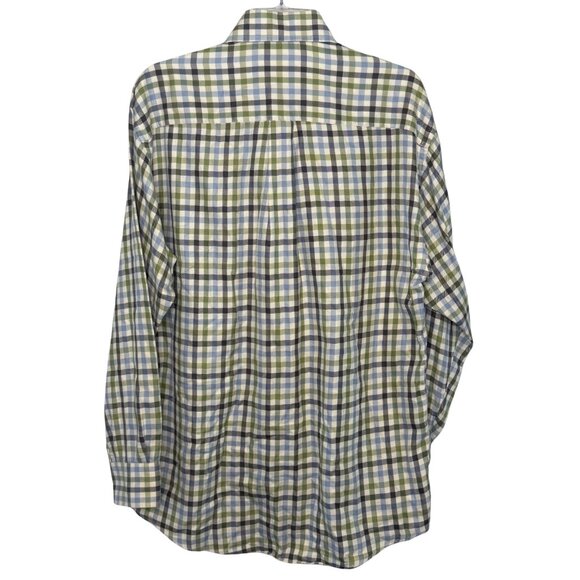 Burberry Gingham‎ Plaid Long Sleeve Button Down Mens Shirt - Size Medium - Picture 5 of 7